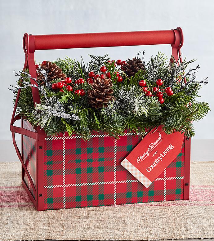 Country Living Holiday Evergreen Centerpiece